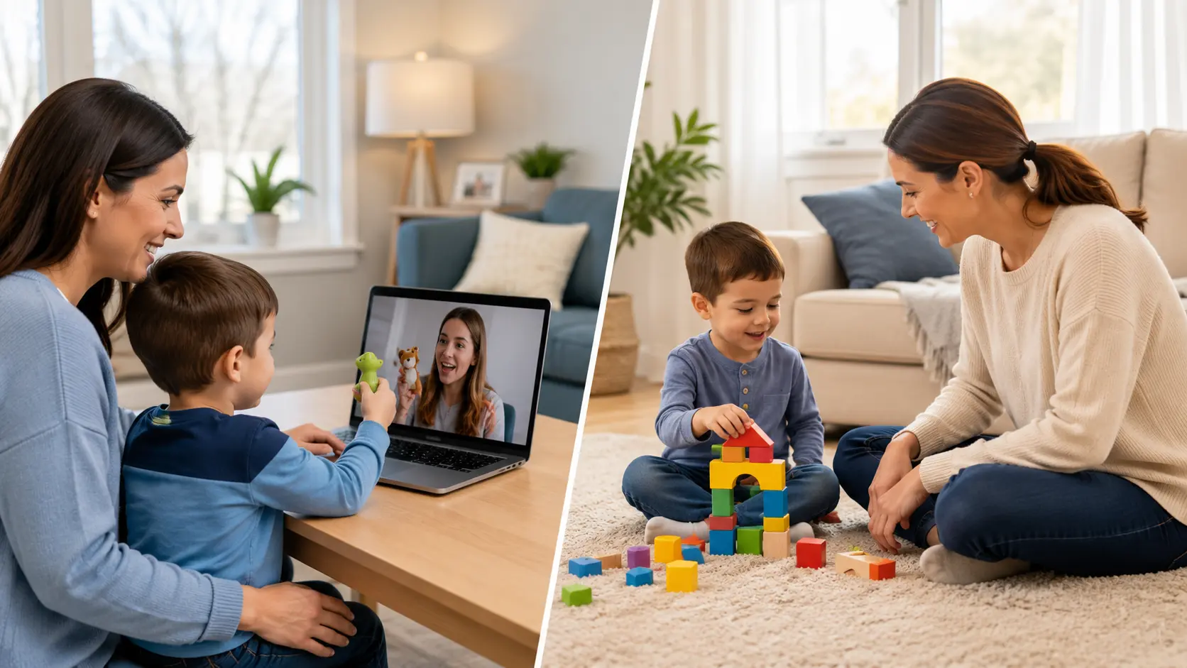 Online autism therapy compared with in-person ABA therapy for a young child in an Ontario home setting.